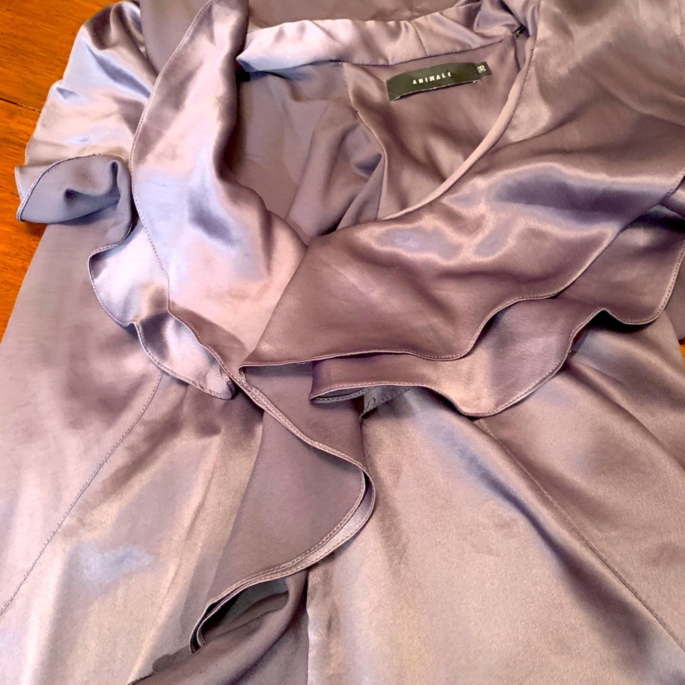 Like new, silky. Beautiful European silky dress size M .Sassy!